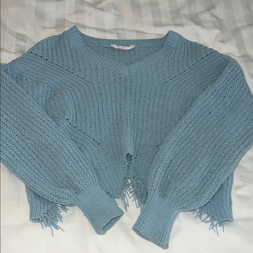 Women's Blue Knit Sweater